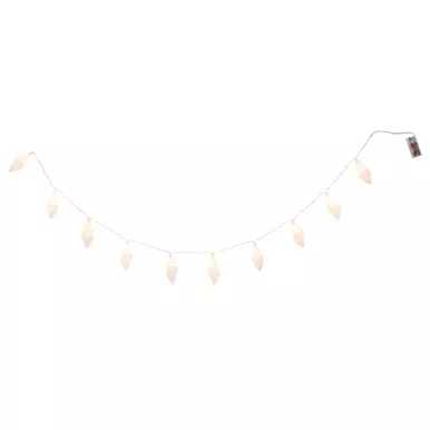 White Spiral Sea Shells LED String Lights