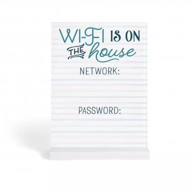 Wi-Fi Password Board Tabletop Sign