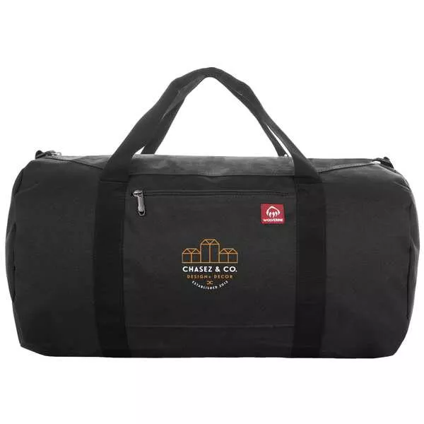 Wolverine 1883-08- Black- 22" Center Zip Duffle