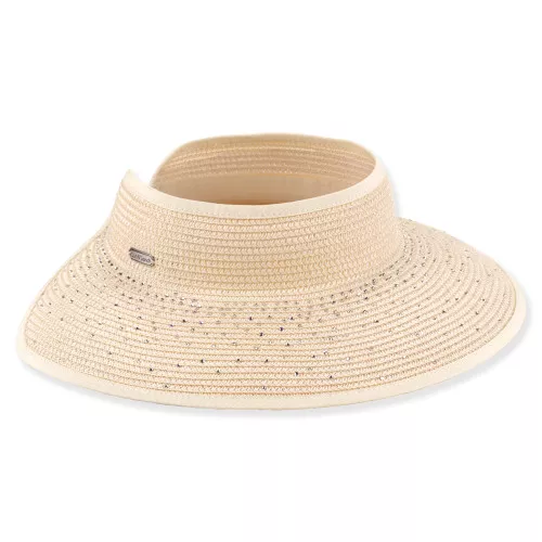 Womens Packable Rollup Visor | Adjustable Hook and Loop | UPF 50+ | Sun N Sand | HH3554