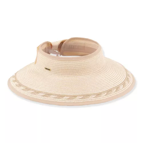 Womens Packable Rollup Visor | Adjustable Hook and Loop | UPF 50+ | Sun N Sand | HH3557