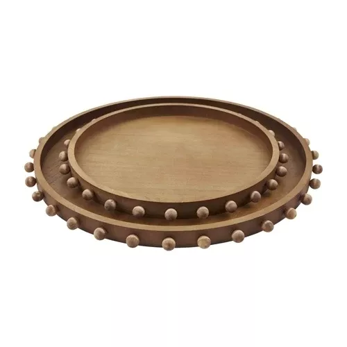 WOOD BEADED TRAY