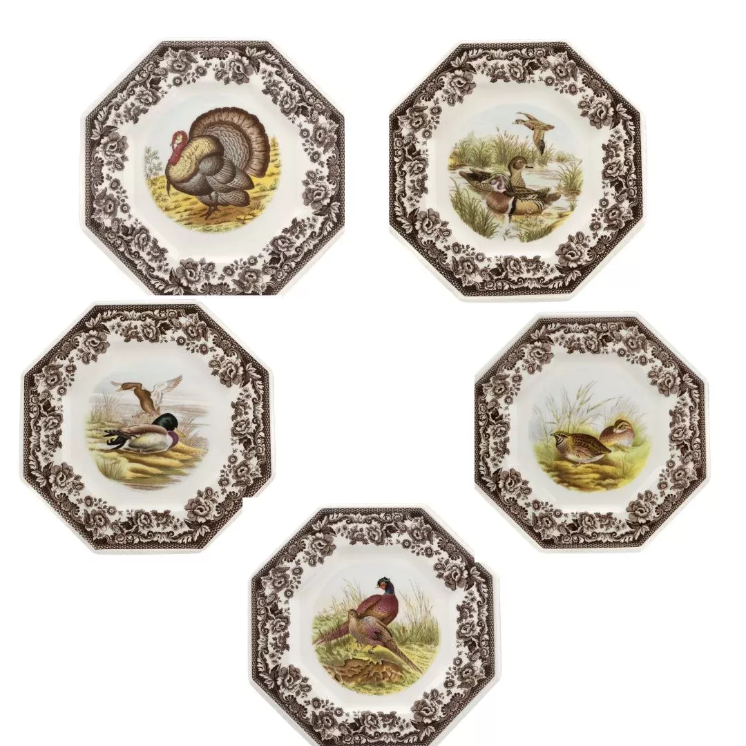 WOODLAND OCTAGONAL PLATES