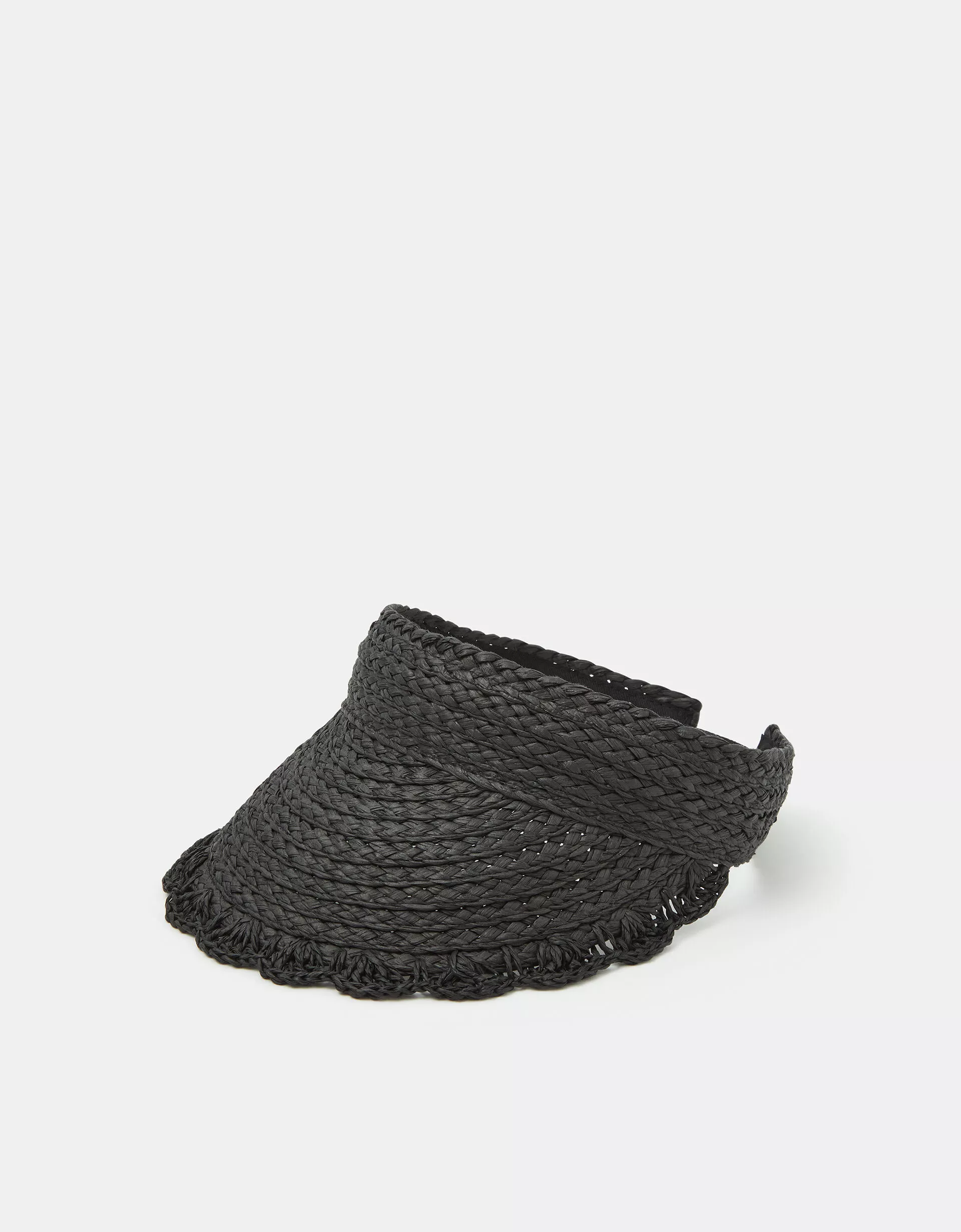 Woven Scallop Trim Sun Visor