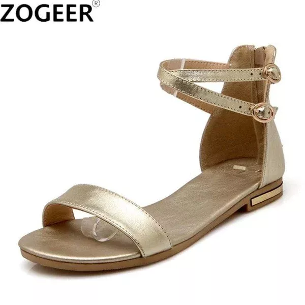 ZOGEER Gold Sandals