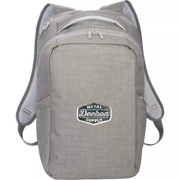 Zoom 0022-59- Gray- Grid 15" TSA Computer Backpack